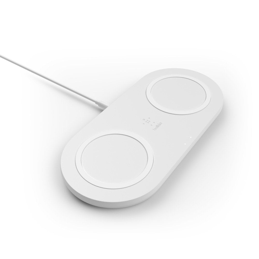 Base De Carga Inalámbrica Doble Belkin Wiz002vfwh  10w Boost Charge Color Blanco