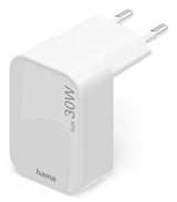 Hama Cargador De Pared - 30w - Usb-C - Plegable - Power Delivery - Gan - Qualcomm - Blanco