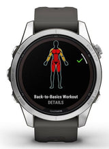 Garmin 7s Pro Solar Edition Silver Gray Smartwatch 42mm