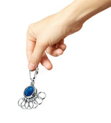 Llavero Troika Around The World De Anilla Azul, Plata