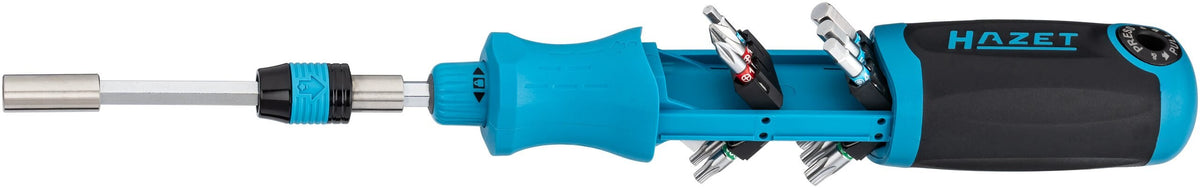 Hazet Bit Ratschen-Destornillador 811r-4 (Azul Negro, Con Integriertem Magazin) 811r-4