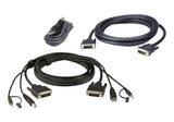 Aten 2l-7d02udx3 Juego De Cables Kvm, Usb Dvi-D Dual-Link Dual Display Secure Kvm, 1,8 M