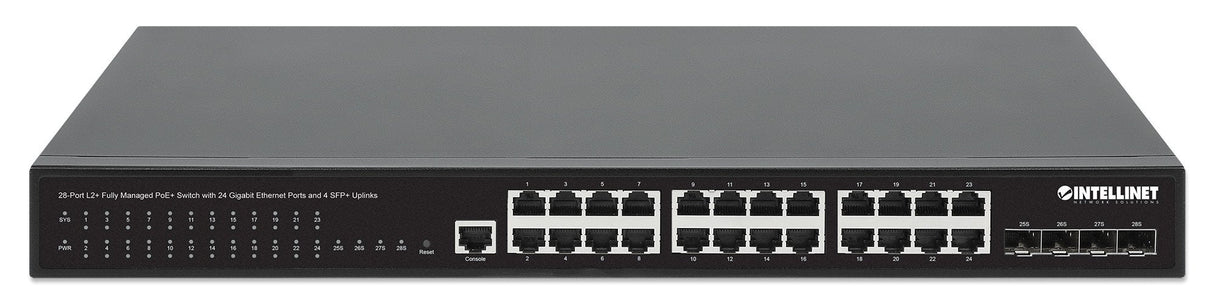 Intellinet 28-P Poe+ Managed Switch 4x10gbe 450w