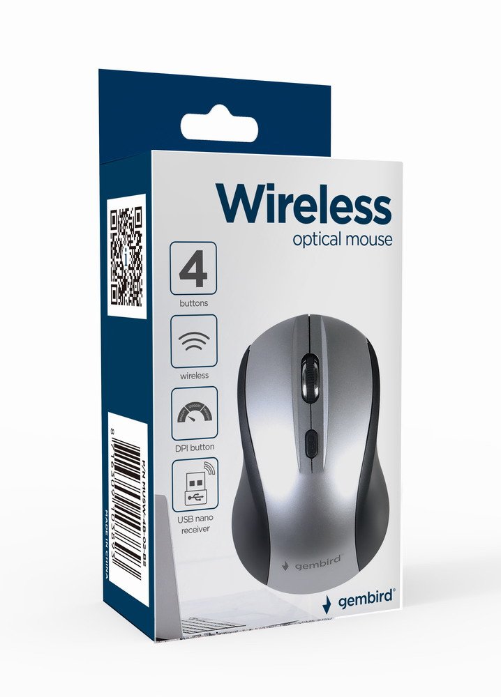 Gembird Raton Optico Inalambrico Gris / Negro Musw-4b-02-Bs