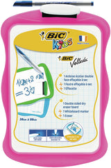 Bic Velleda Kids Pizarra Escolar Blanca Y Milimetrada + 1 Marcador Velleda Azul + 1 Borrador - Dimensiones: 20x30cm
