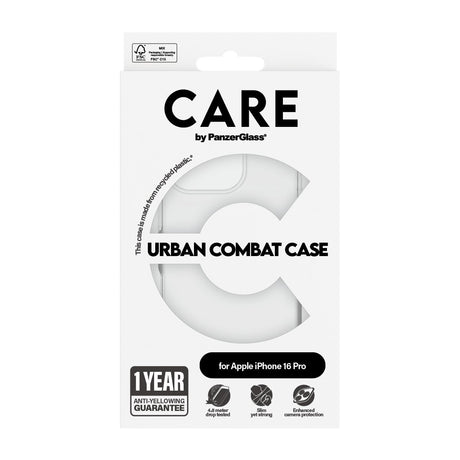 EAN 5715685004209 - PanzerGlass CARE™ by ® Urban Combat Case Transparent iPhone 16 Pro funda para teléfono móvil Transparente imagen 3