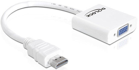 EAN 4043619653461 - DeLOCK 65346 adaptador de cable de vídeo VGA (D-Sub) HDMI tipo A (Estándar) Blanco imagen 1