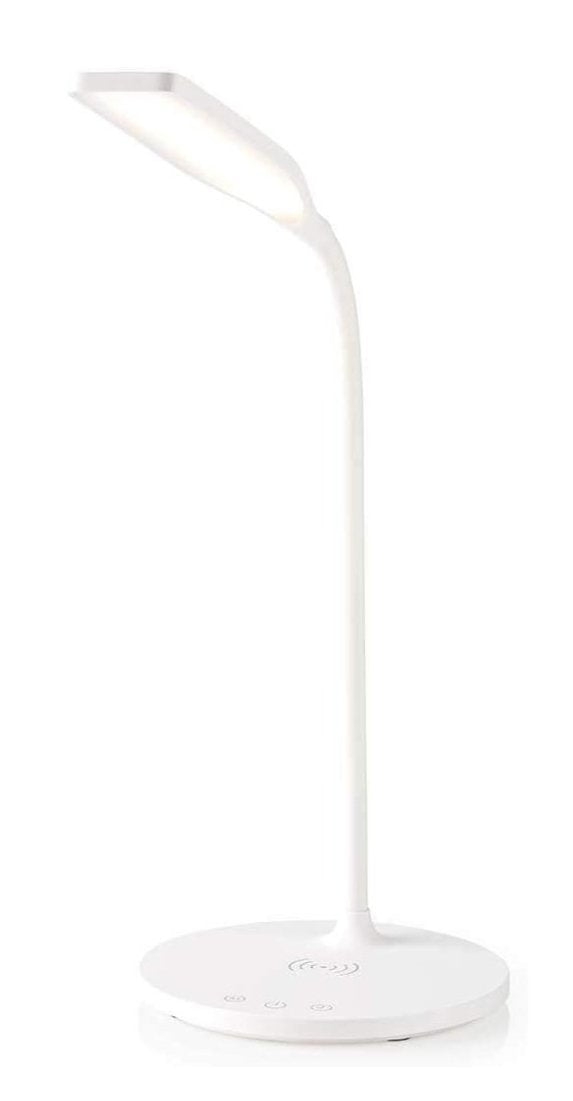 Techly I-Lamp-Dsk10 Lámpara Led De Escritorio Táctil De 5.5w Con Cargador Qi De 15w