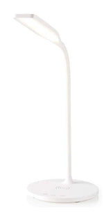 Techly I-Lamp-Dsk10 Lámpara Led De Escritorio Táctil De 5.5w Con Cargador Qi De 15w