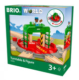 Brio Locomotora De La Placa Giratoria Con El Puente De Mando, Tren