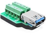 Delock 65370 Adaptador Usb 3.0 Tipo-A Hembra > Bloque De Terminales De 10 Contactos
