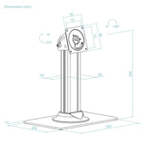 Soporte De Mesa Para Marco Antirrobo De Tablet Tooq Tqatc2601-B Negro