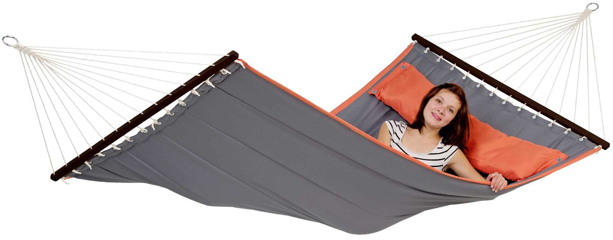 Hamaca De Camping  Amazonas American Dream Az-1970000,  Gris, Con Barras Separadoras Az-1970000