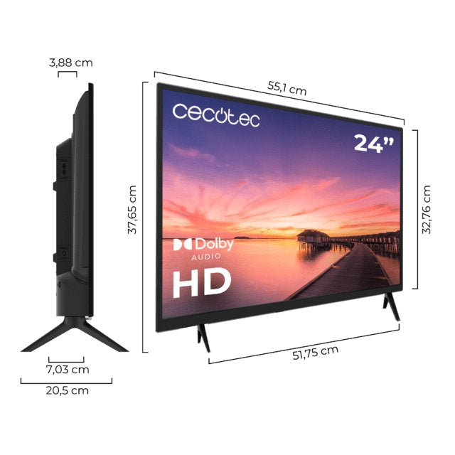 EAN 8435484026109 - Cecotec 02610 Televisor 61 cm (24") HD Negro imagen 3