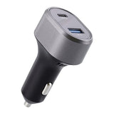 Cargador Allume Cigare T Nb 1x Usb-A Et 1x Usb-C 83w (Negro/Gris)