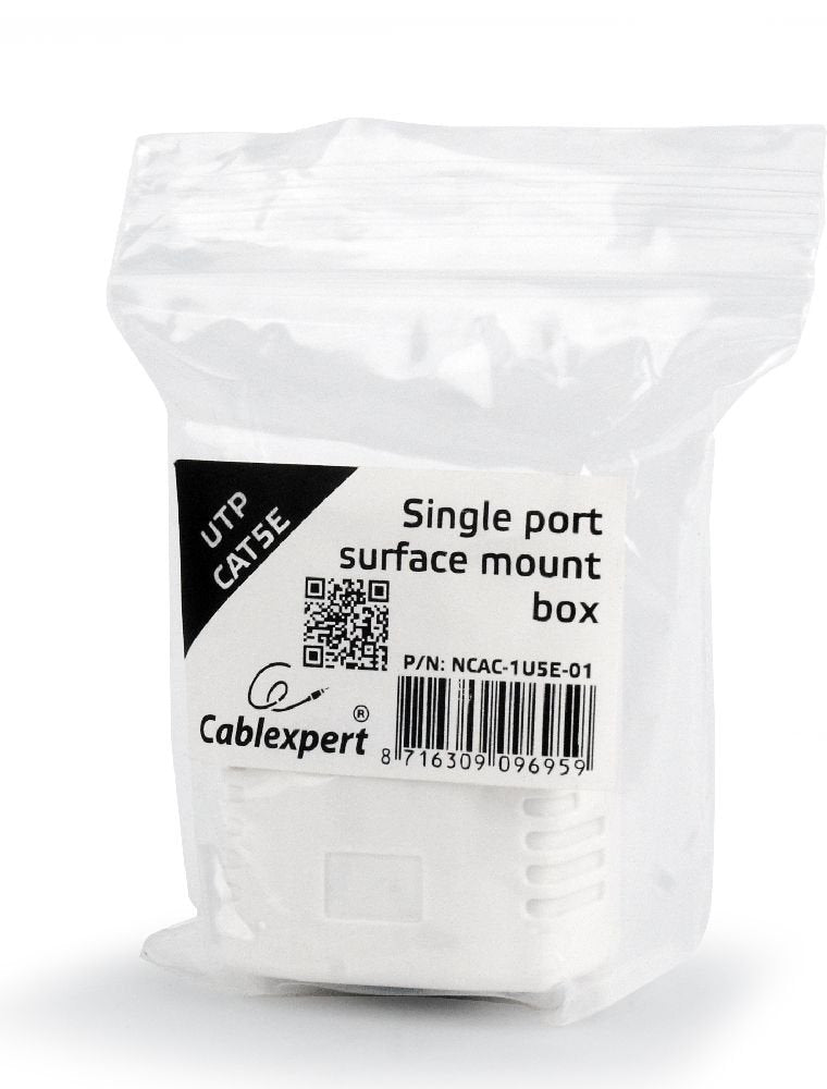 Gembird Roseta Ncac-1u5e-01 Cat5e Utp Single Port Surface Mount Box