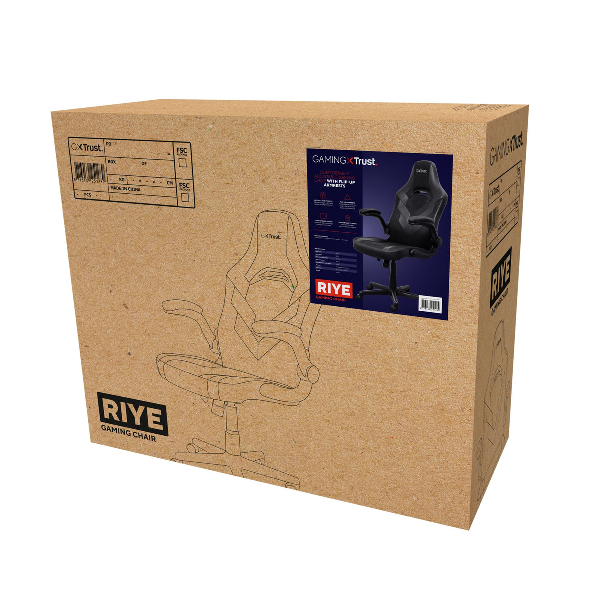 EAN 8713439251289 - Trust GXT 703 RIYE Silla para videojuegos universal Negro imagen 6
