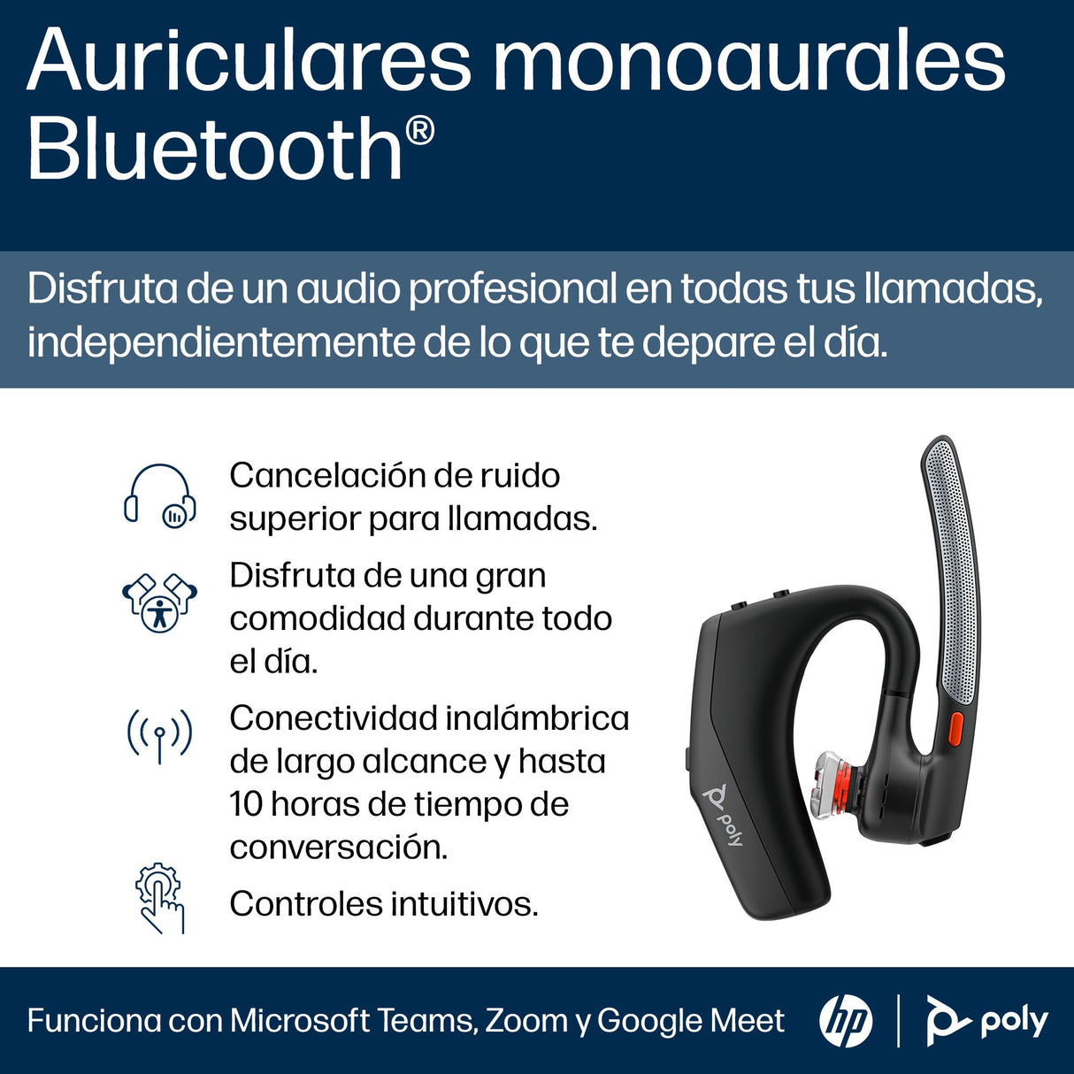 EAN 5715328135826 - HP Poly Voyager Legend 30 Headset Inalámbrico Dentro de oído Llamadas/Música Bluetooth Negro imagen 3