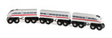 Brio World World Deck Train Con Sonido, Tocando Vehículo Blanco/Negro, 3 Partes 33748
