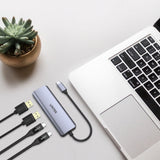 EAN 4894160048042 - UNITEK uHUB Q4 USB 3.2 Gen 1 (3.1 Gen 1) Type-C 5000 Mbit/s Gris imagen 4