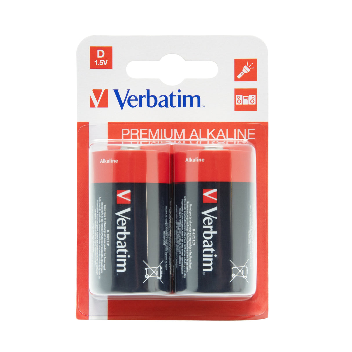 Verbatim Pilas Alcalinas D - Lr20 - Pack 2 Uds