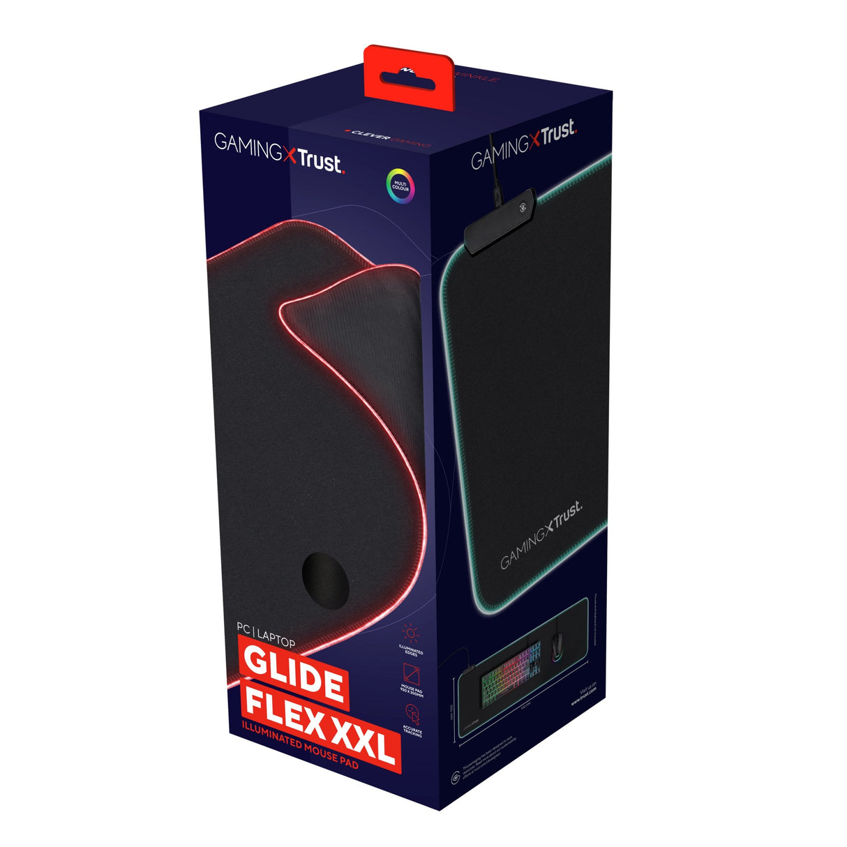 Trust Gxt 764 Glide-Flex Xxl Rgb Gaming Mouse Pad Black