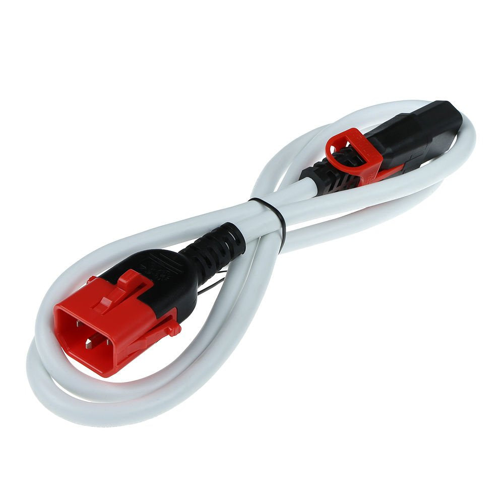 Cable Extension C13 A C14  1 M Blanco Iec Lock Dual Locking Pc3607 Act