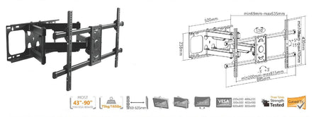 EAN 4015867205174 - Equip 650324 soporte para TV 2,29 m (90") Negro imagen 12