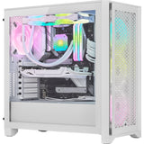 Caja Pc Atx Semitorre Corsair Icue 4000d Rgb Airflow Cristal  Blanca