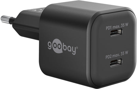 EAN 4040849753336 - Goobay 75333 cargador de dispositivo móvil Universal Negro Corriente alterna Carga rápida Interior imagen 1