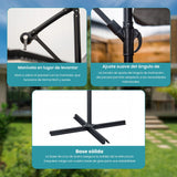 Black Forest Parasol Ogrodowy Z Boczkami Na Wysiegniku 3m Duzy Bezowy L-0713n