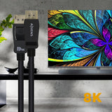 Aisens Cable Displayport Certificado V1.4 8k@60hz - Dp/M-Dp/M - 1m - Negro