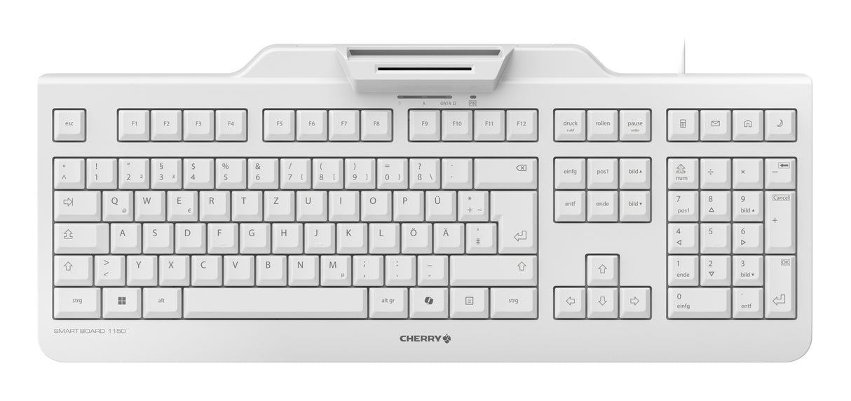 Cherry Smart Board 1150, Completo Tamaño (100%), Con Cable, Usb, Qwertz, Gris Claro