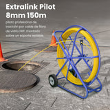 Extralink Cable Pulling Rod 8mm 150m Pilot Z Wlókna Szklanego Do Przeciagania Kabli 8mm 150m Zólty