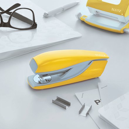 Leitz Grapadora Nexxt 5502 Wow Amarillo-Metallic
