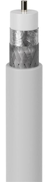 Cable Coaxial  20 Metros De Satélite (120 Db, Doble Apantallamiento, Ccs), Color Blanco