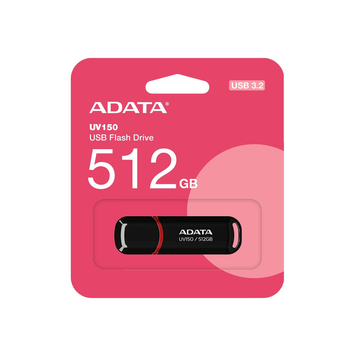 EAN 4711085944177 - ADATA UV150 unidad flash USB 512 GB USB tipo A 3.2 Gen 1 (3.1 Gen 1) Negro, Rojo imagen 2