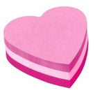 Post-It Bloc De 225 Notas Adhesivas Reposicionables - Forma Corazon - 70x70mm - Rosa