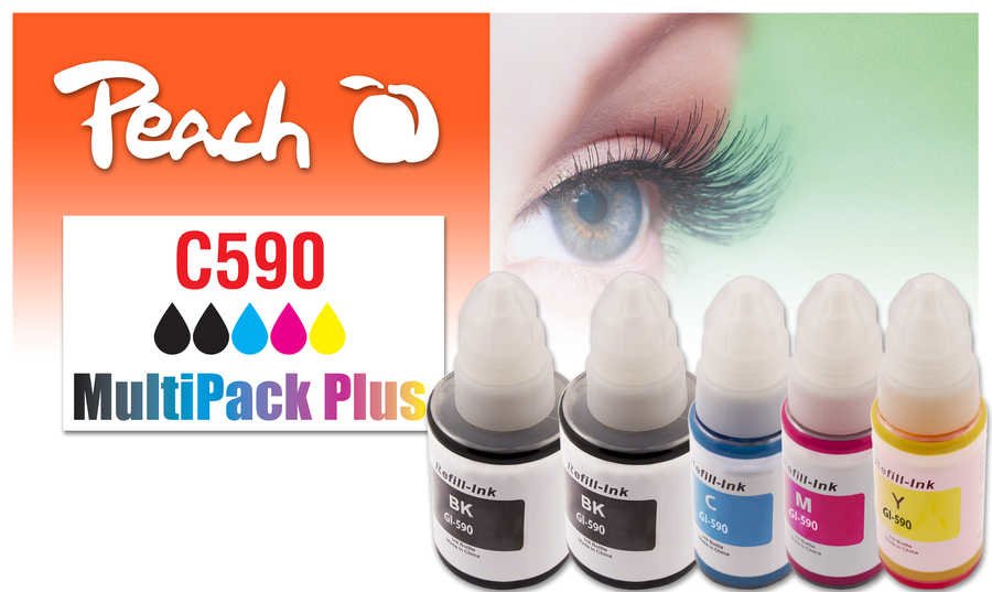 Peach Cartucho Canon Ciss Gi-590 Multipack Plus Remanufactured