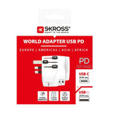 Skross Pro Light Usb Ac30pd World, Blanco