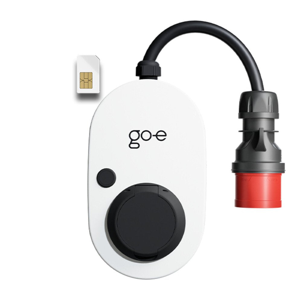 Cargador Go-E Gemini Flex 2.0, 22 Kw 32 A Trifásico, Wallbox Blanco/Negro, Estación De Carga Móvil, 4g/Lte Ch-05-22-01