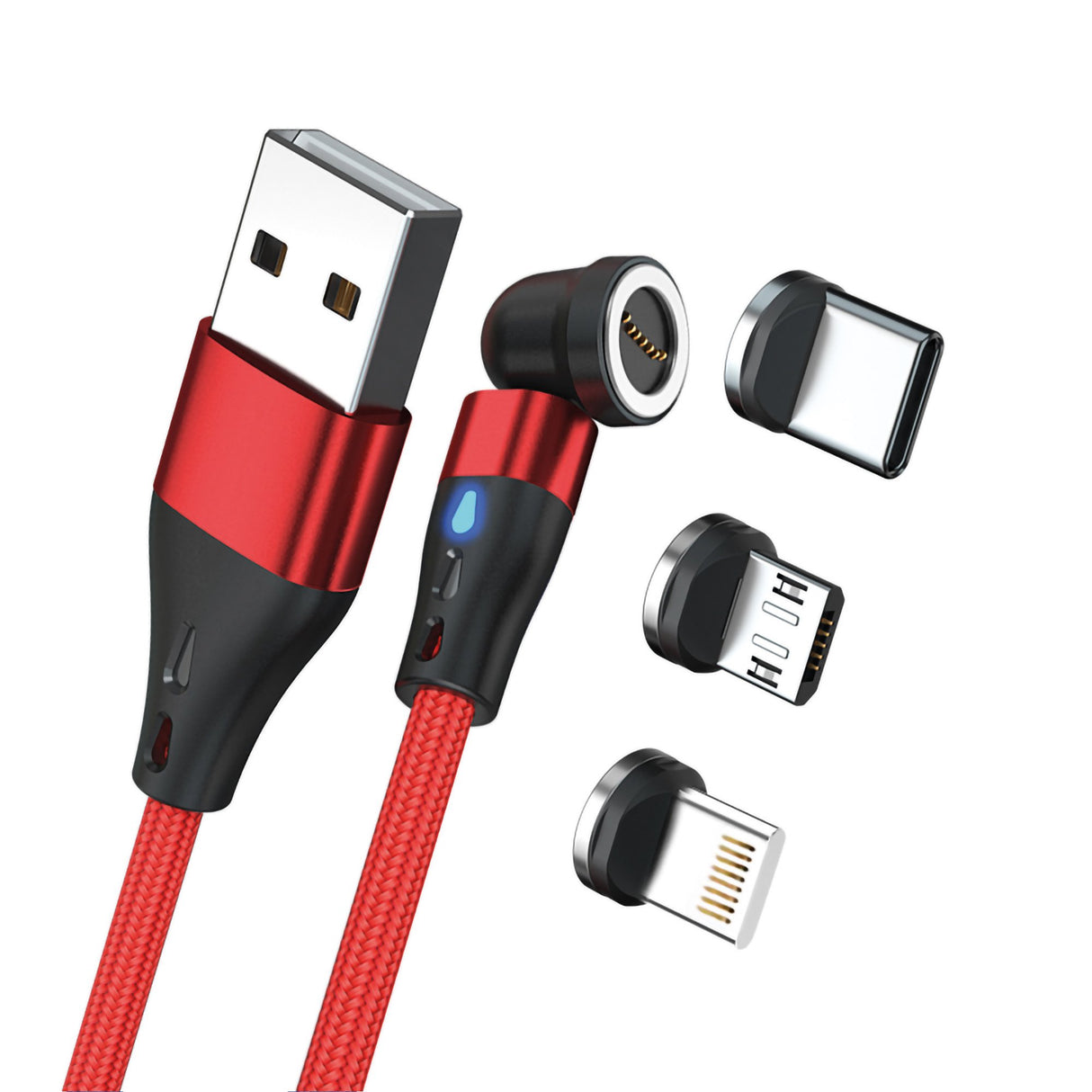 EAN 4040895011619 - RealPower MagneticCharge3 cable USB 1 m USB A Rojo imagen 1