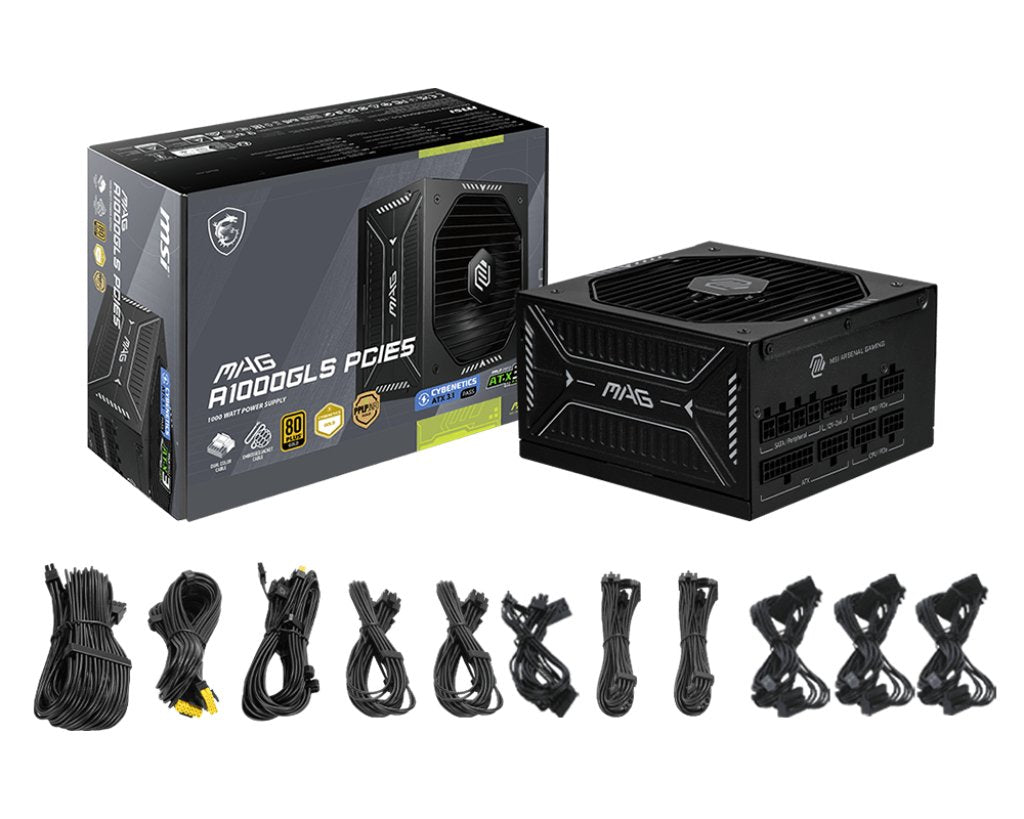 EAN 4711377297738 - MSI MAG A1000GLS PCIE5 unidad de fuente de alimentación 1000 W 24-pin ATX ATX Negro imagen 4