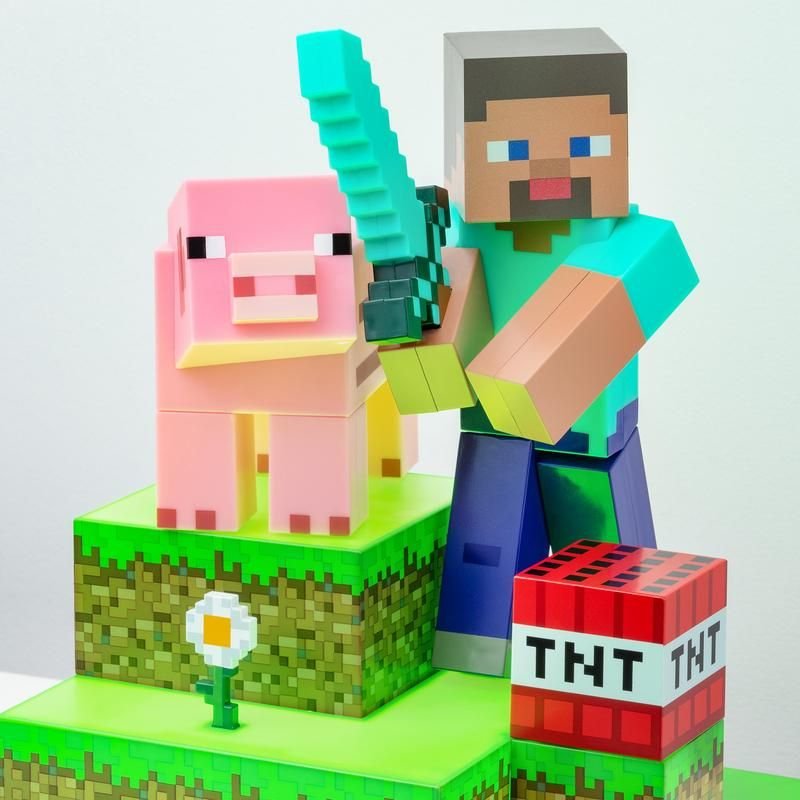 Lámpara Paladone Steve Diorama Minecraft