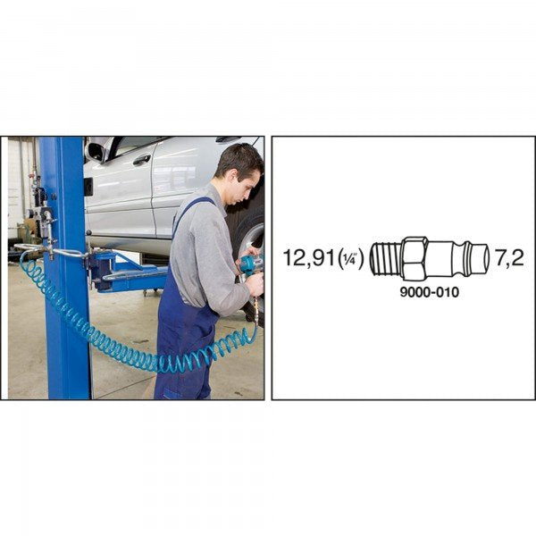 Hazet Manguera En Espiral 9040-7, Manguera De Aire Comprimido 9040-7