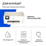 Impresora Multifunción Chp Envy Photo 7230 All-In-One Olor Chorro De Tinta 216 X 297 Mm (Original) A4/Legal (Material) Hasta 13 Ppm (Copiando) Hasta 15 Ppm (Impresión) 125 Hojas Usb 2.0 Wi-Fi(Ac) Oov Blanco Con Acentos De Portobello C