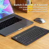 Techly Mini Wireless Keyboard 78 Keys 2 Channels With Hotkeys And Tablet Stand