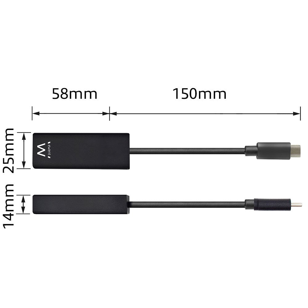 Ewent Ew9828 Adaptador Usb-C -> Ethernet 5000 Mbit/S