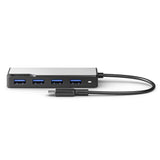 Alogic Ucfuua-Sgr Hub De Interfaz Usb 3.2 Gen 1 [3.1 Gen 1] Type-C 5000 Mbit/S Negro, Plata
