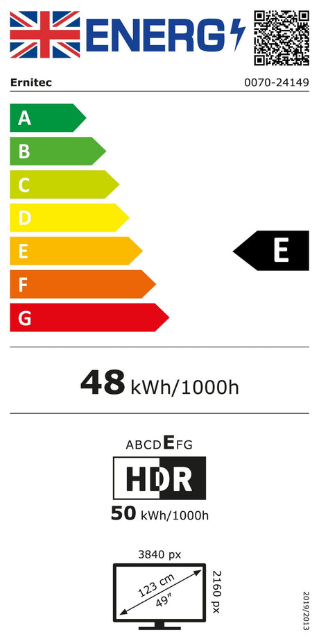 EAN 5715063070550 - Ernitec 0070-24149 LED display 124,5 cm (49") 3840 x 2160 Pixeles 4K Ultra HD Negro imagen 4